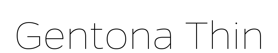 Gentona Thin Font Download Free
